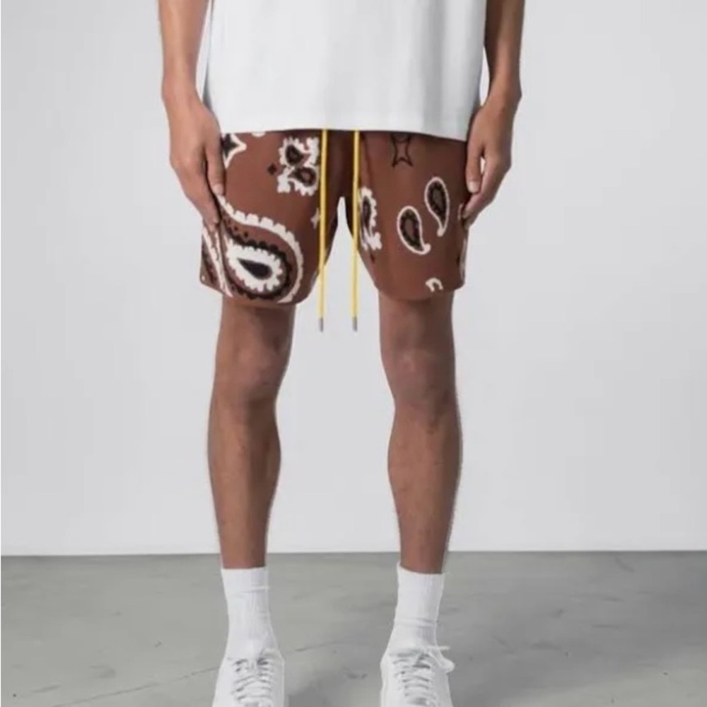 MNML Brown Paisley Men Shorts